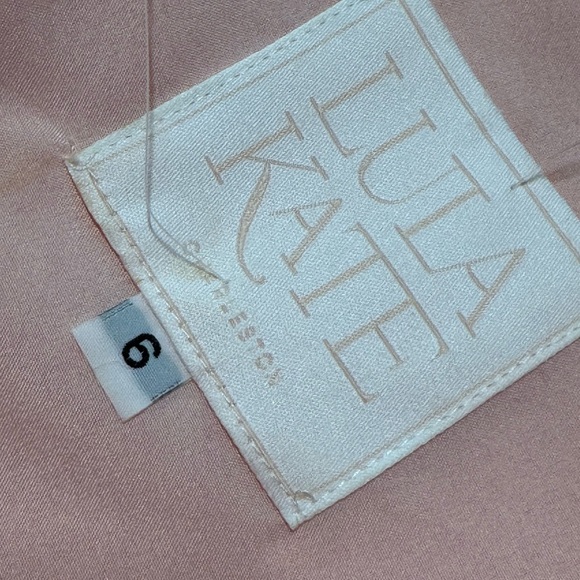 Lula Kate Premium 100% Silk One Shoulder Dress Rosy Pink Size 6 side pockets - Picture 4 of 6